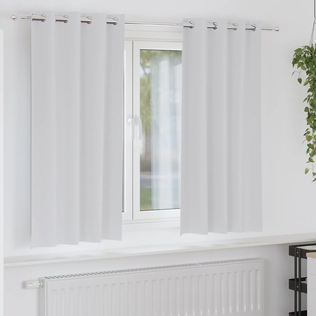 vidaXL Perdele cu perdele 2 pcs Gri deschis Poliester