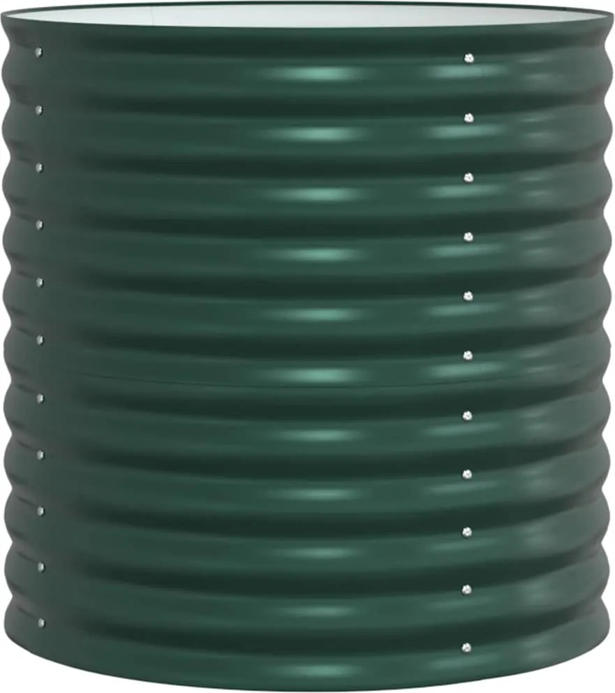 vidaXL Pat ridicat Verde 80 x 80 x 81 cm Oțel