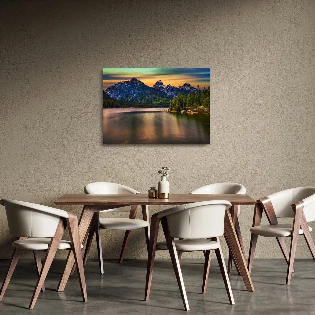 Tablou pe sticlă - Parcul Național Grand Teton (70x50 cm)
