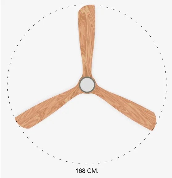 Ventilator LED de tavan FARO 33505DC LANTAU XL LED/15W/230V d. 168 cm + telecomandă