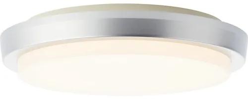 Plafoniera cu LED integrat Devora 12W 900 lumeni, Ø28 cm, pentru exterior IP54, argintiu/alb