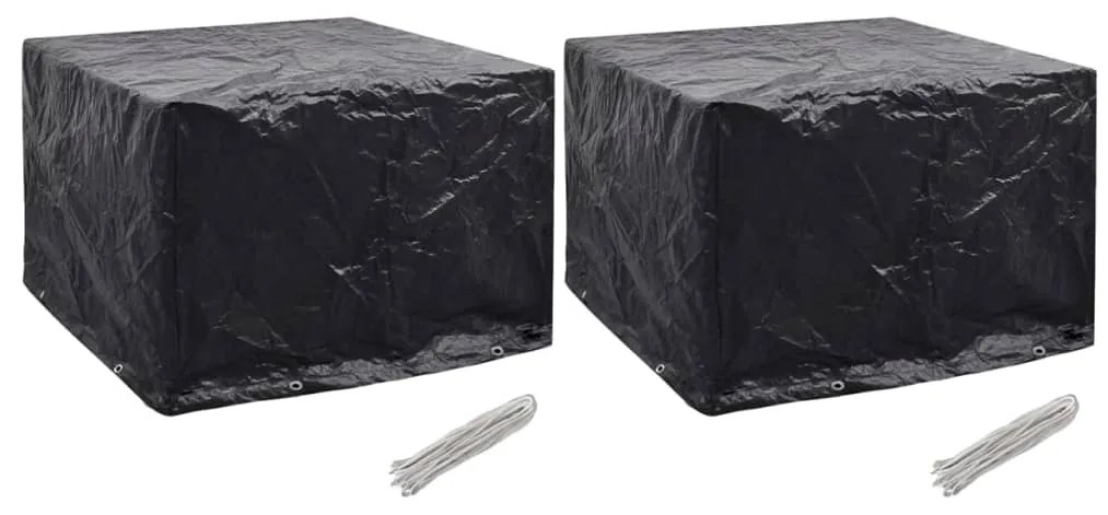 vidaXL Huse mobilier grădină, 2 buc., 8 ocheți, 122 x 112 x 98 cm