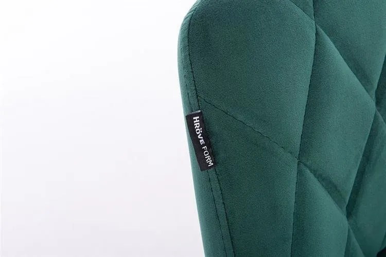 HR1054N Scaun Verde Catifea cu Bază Aurie