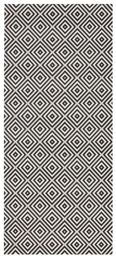 Covor de exterior NORTHRUGS Karo 80 x 120 cm, negru-alb