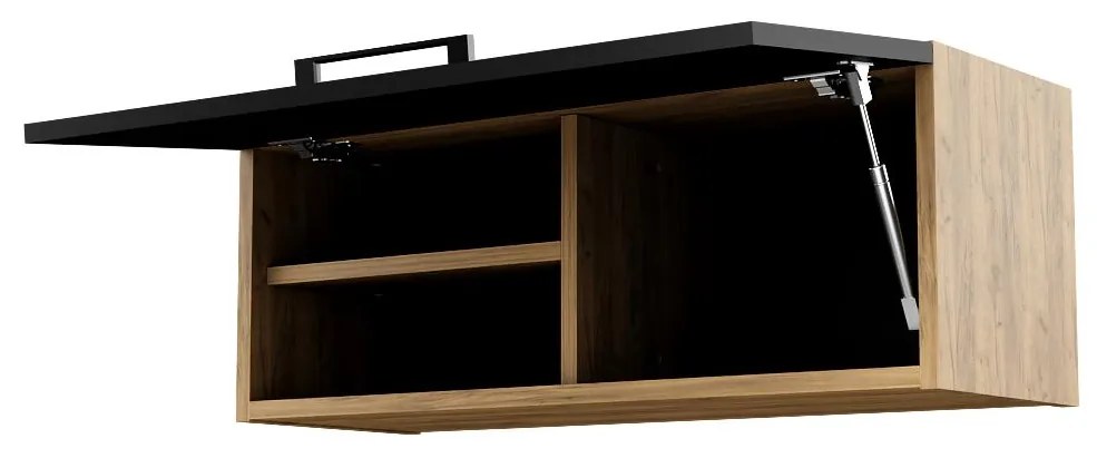 Dulap de baie suspendat Valiant (craft auriu + negru). 1092004