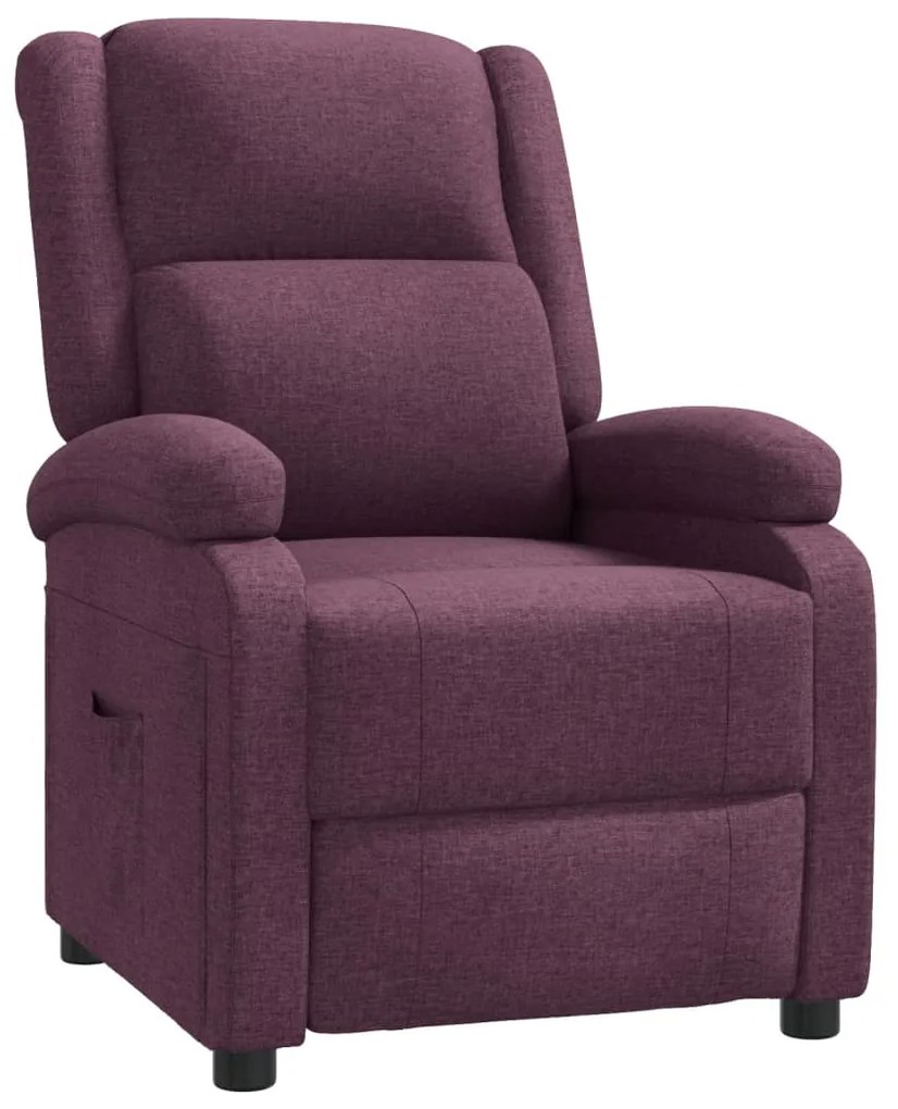 342425 vidaXL Fotoliu rabatabil, violet, material textil