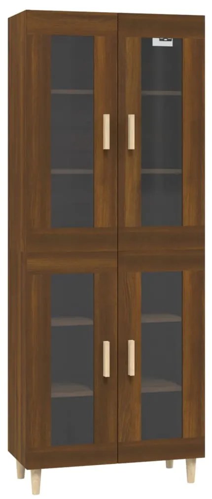 3114835 vidaXL Dulap înalt, stejar maro, 69,5x34x180 cm, lemn compozit