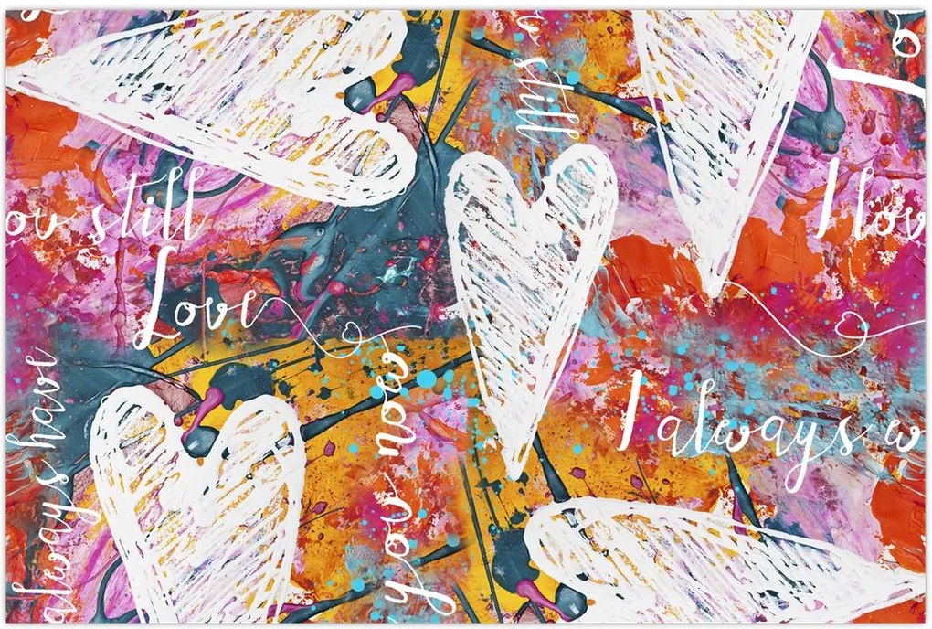 Tablou - Inima pe un fundal abstract (90x60 cm)