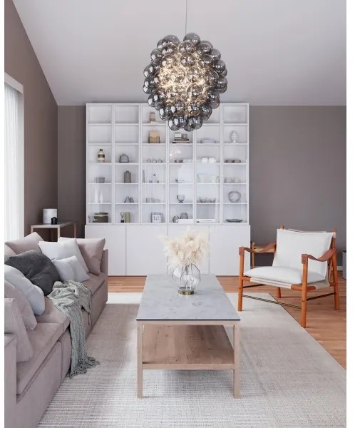 ByRydens 4202230-4500 - Lustră suspendată pe cablu DELUXE 4xE14/5W/230V gri/fumuriu