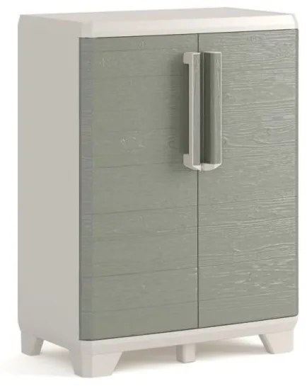 Dulap din plastic WOOD GRAIN LOW , 97 x 68 x 39 cm