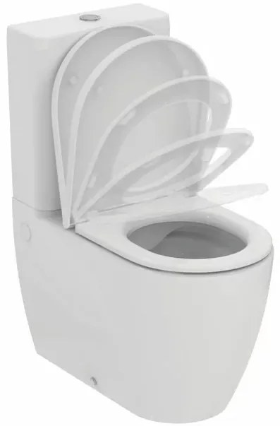 Set vas WC Ideal Standard Ellisse rimless BTW cu capac softclose alb si rezervor