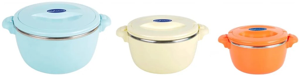 SET 3 CASEROLE TERMICE 2+4+6L,BELLY BLUE