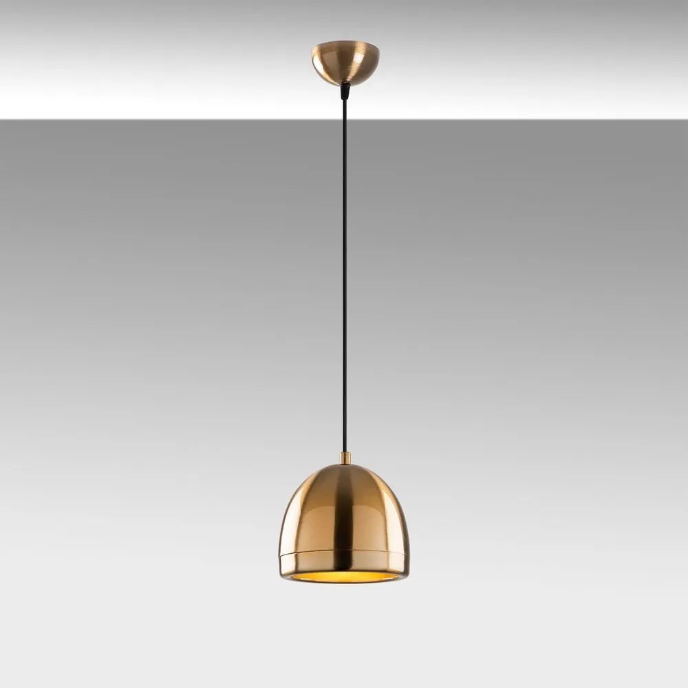 Lustră în culoarea bronz cu abajur din metal ø 17 cm Mugo – Opviq lights