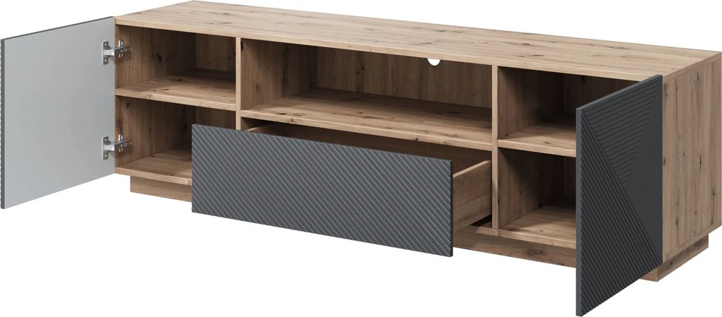 Comodă TV cu sertar Asha 167 cm - artisan / rivier stone mat