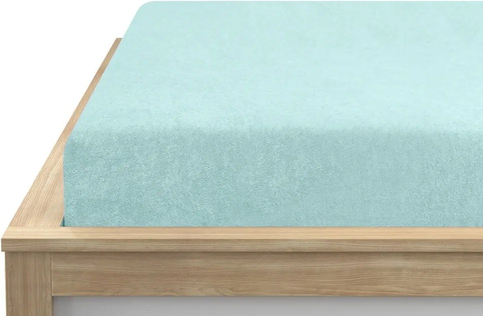 Cearsaf frotee mentol 90 x 200 cm