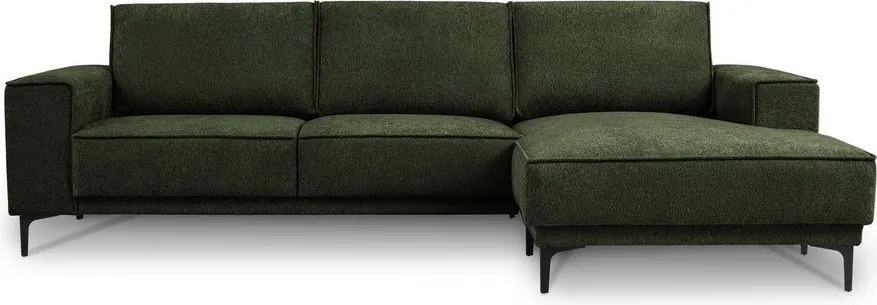 Colțar verde cu tapițerie din chenille (cu colț pe partea dreaptă/cu șezlong) Copenhagen – Scandic