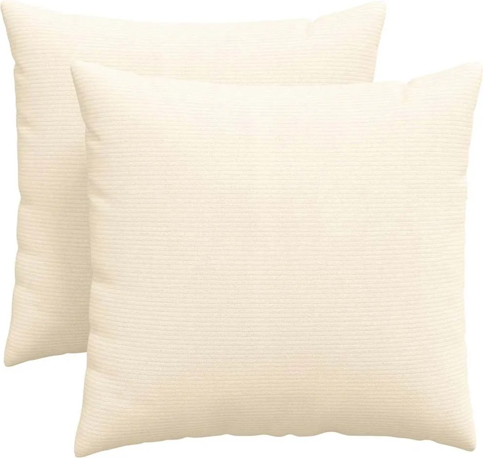 vidaXL Perne pentru canapea 2 pcs Crem 45 x 45 cm