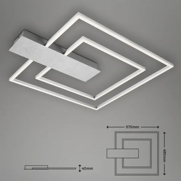 Plafonieră LED dimabilă Briloner 3545-018 NICO LED/25W/230V crom