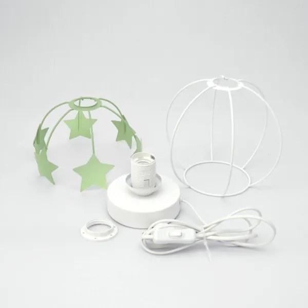 Lampă de masă pentru copii STARS 1xE27/15W/230V verde/alb