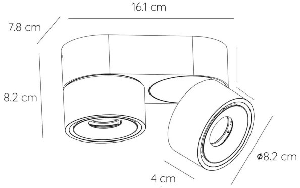 Spot LED dimabil Lucide 35911/16/31 YUMIKO 2xLED/8W/230V alb