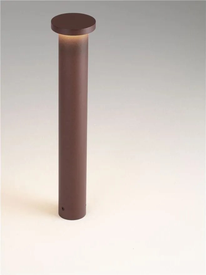 Stalp de exterior LED 3000K, IP65 BAST H-45cm corten