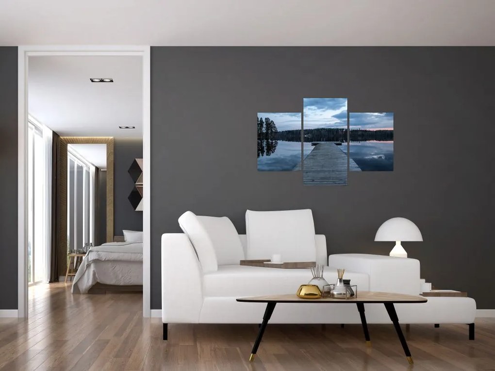 Tablou - Ponton de lemn, lac (90x60 cm)