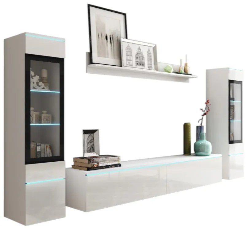 Expedo Set mobilier VIPER II, alb/alb luciu