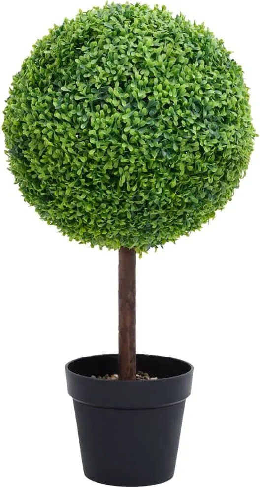 vidaXL Plantă artificială cimișir cu ghiveci, verde, 71cm, formă minge