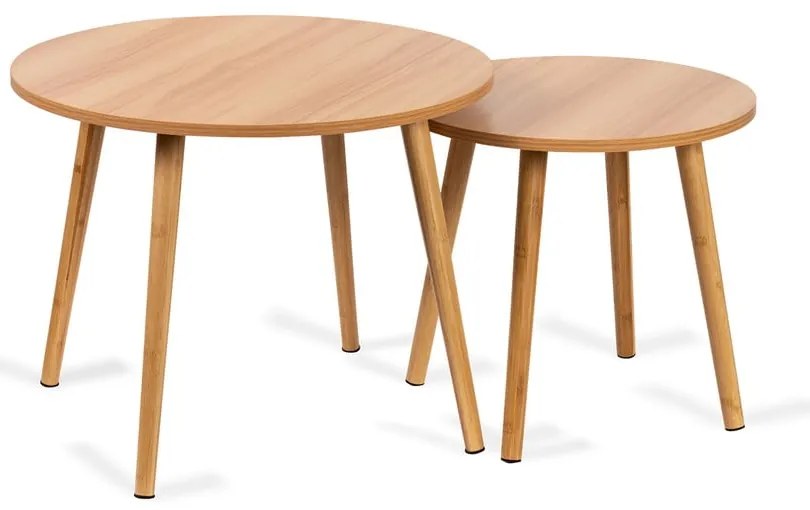Măsuțe de cafea în culoare naturală 2 buc. rotunde ø 60 cm Luke – Bonami Essentials