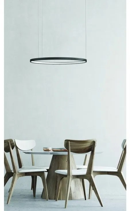 Lustra LED cu telecomanda design circular AGNES 48 DIMM CCT SWITCH BK