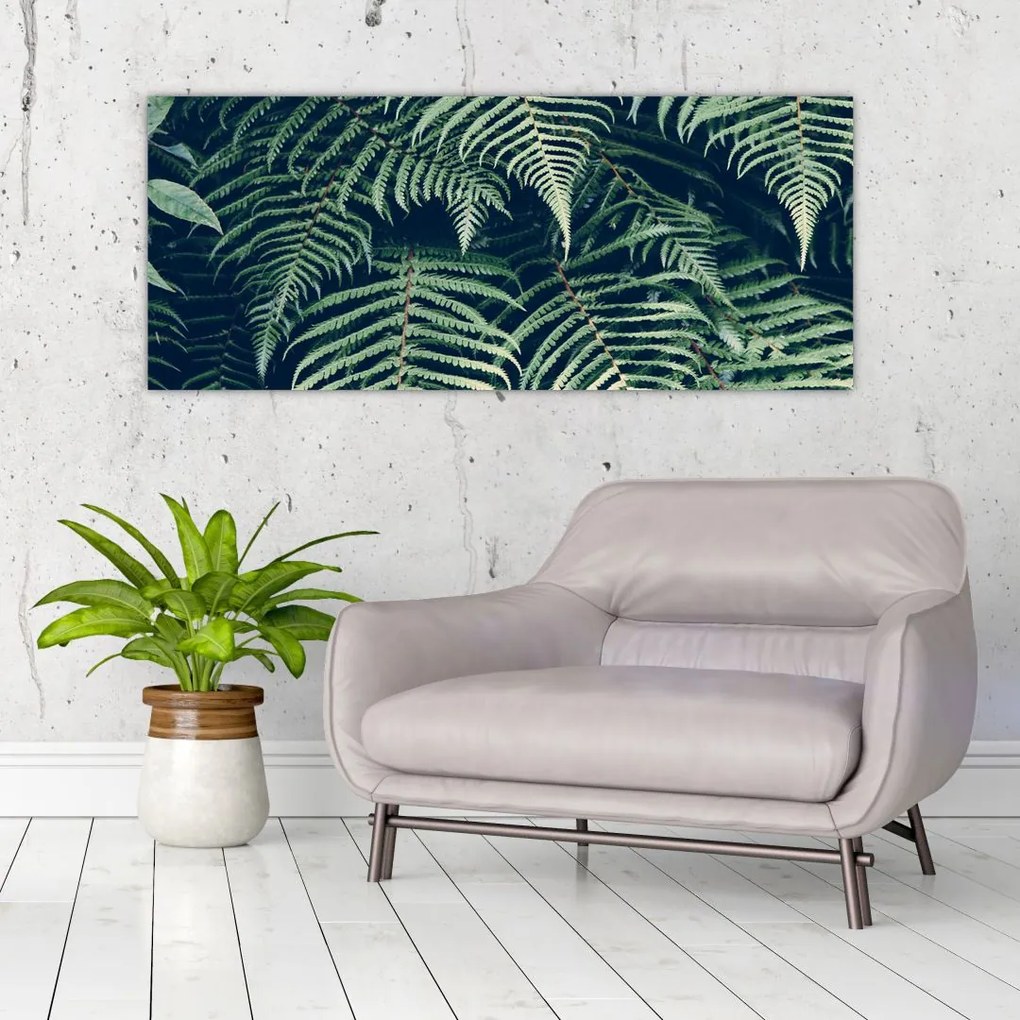 Tablou cu frunze de ferigă (120x50 cm)