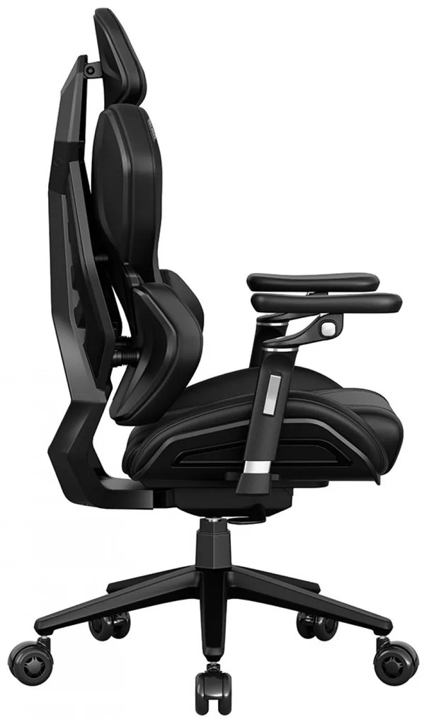 RXGAMER K6-6102 Scaun ergonomic, cotiere 5D, tetiera 2D, mecanism multifunctional inclinare/blocare, pivotant, PU, Negru