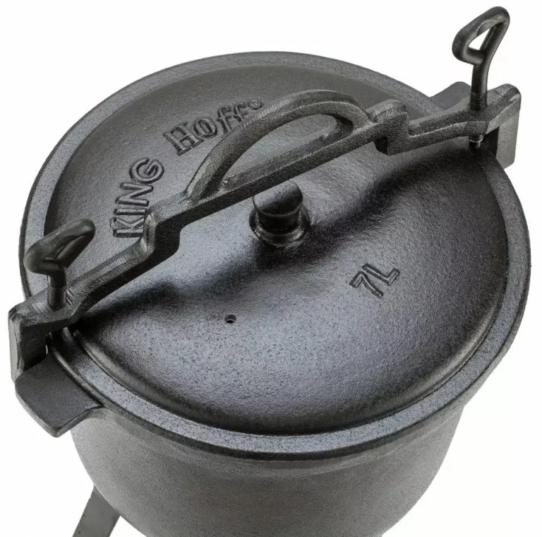 Cazan de vanatoare Kinghoff KH 2242, 7 litri, Emailat, Negru