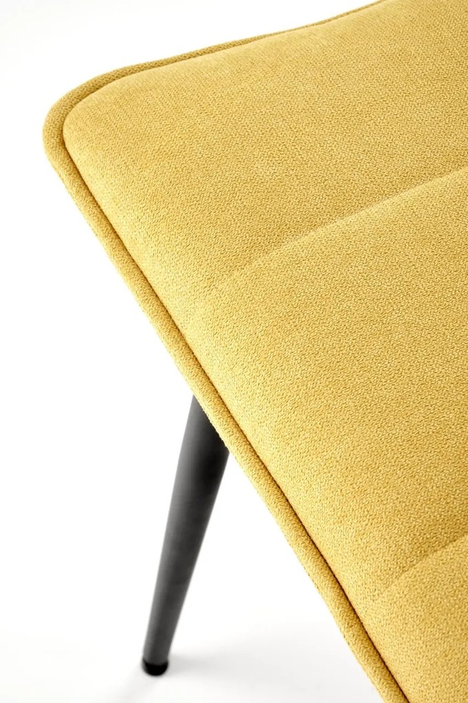 Scaun tapitat K493 mustariu - H92 cm