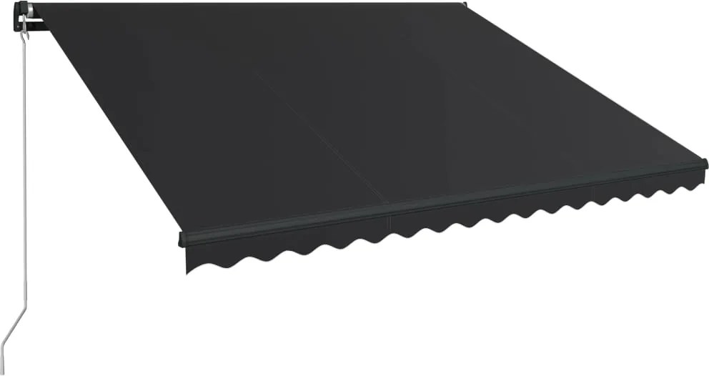 vidaXL Copertină retractabilă manual, antracit, 450 x 300 cm