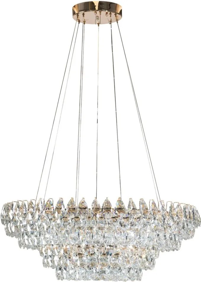 Lustra metal auriu si cristale sticla BARLETTA 60+100