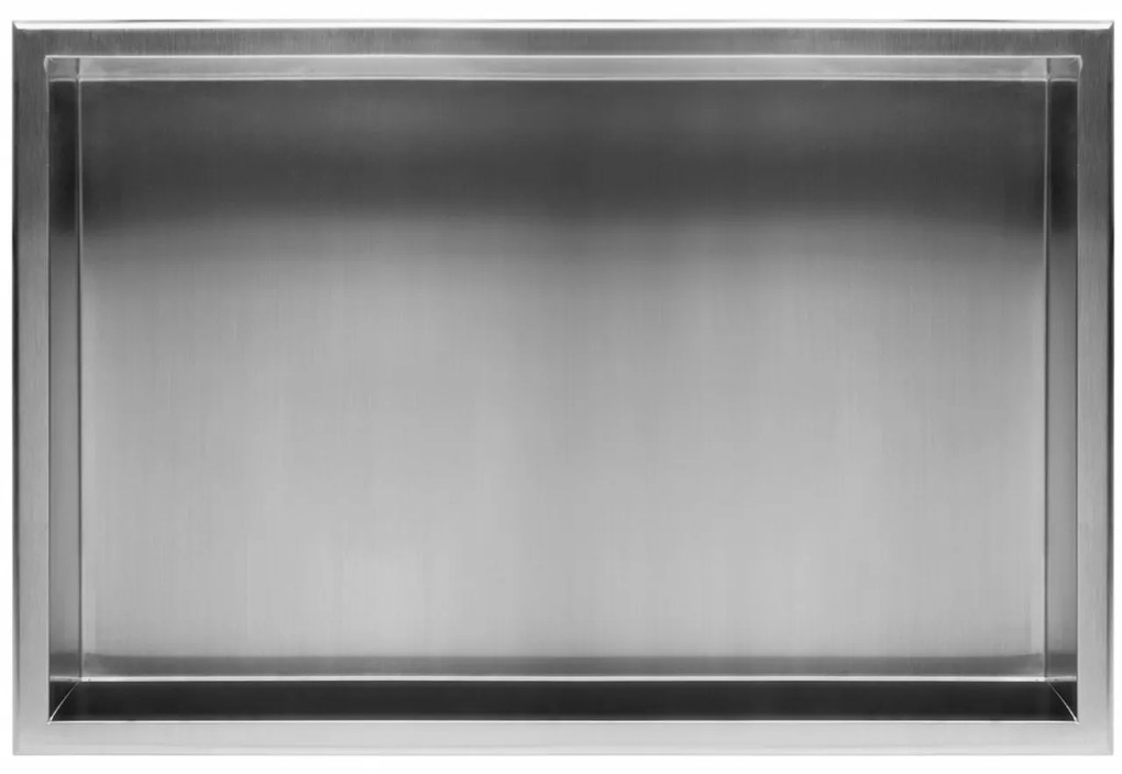 Raft incastrat pentru baie 30x60 argintiu periat