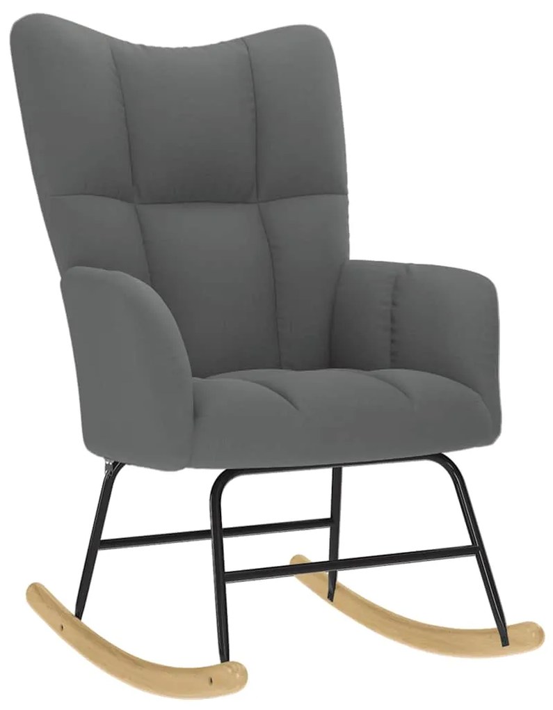 vidaXL Scaun balansoar, gri închis, material textil