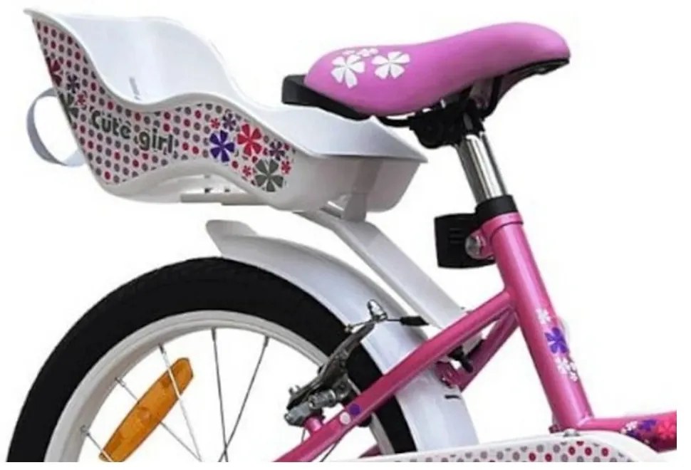 Bicicleta pentru copii NOVOKIDS™ Splend'Or Boom PRO Edition, Cu cosulet pentru papusi, Roti 20" inch, Maxim 50 kg, Cadru din otel, Roti ajutatoare