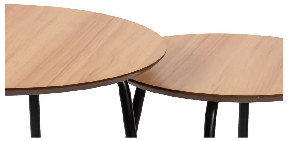 Măsuțe de cafea în culoare naturală 2 buc. rotunde ø 55 cm Luke – Bonami Essentials