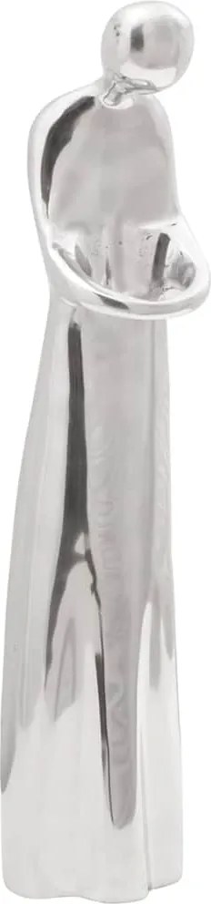 vidaXL Sculptură Argintiu 10 x 16 x 49 cm Aluminiu