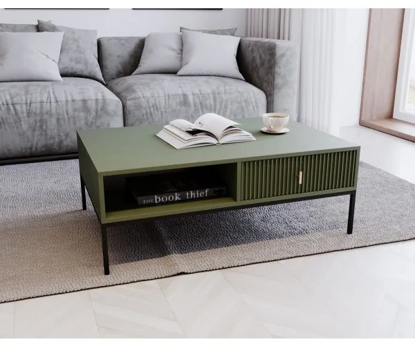 Masă de cafea SUE, verde/negru