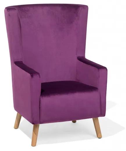 Fotoliu Oneida, catifea, violet, 74 x 60 x 108 cm