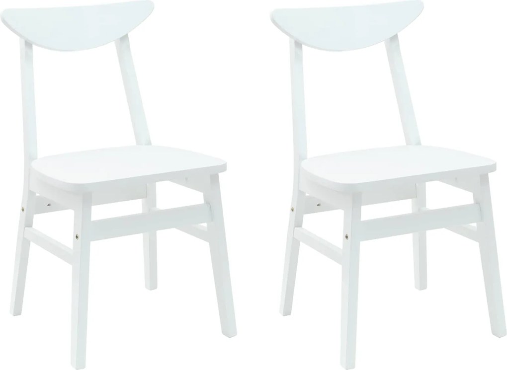 vidaXL Scaune de dining 2 pcs Alb 42 x 47.5 x 81 cm