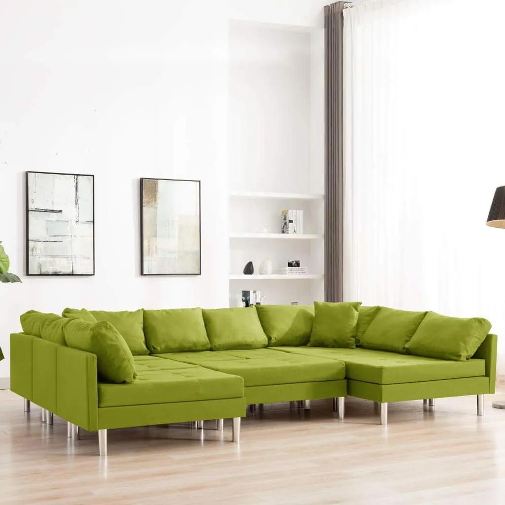 Canapea modulara, verde, material textil