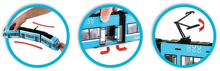 Rappa Tramvai modern cu uși funcționale, 47 cm