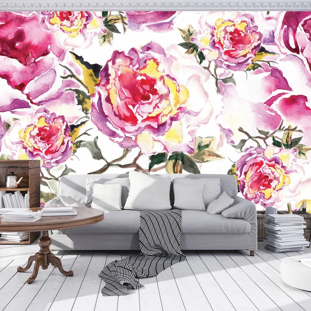 Fototapet - Aquarelă - floare (152,5x104 cm)