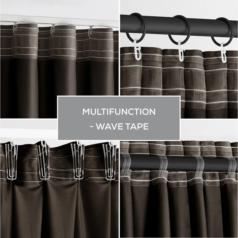 Draperie maro dimout (semi-opacă) din catifea 140x270 cm – Restilo