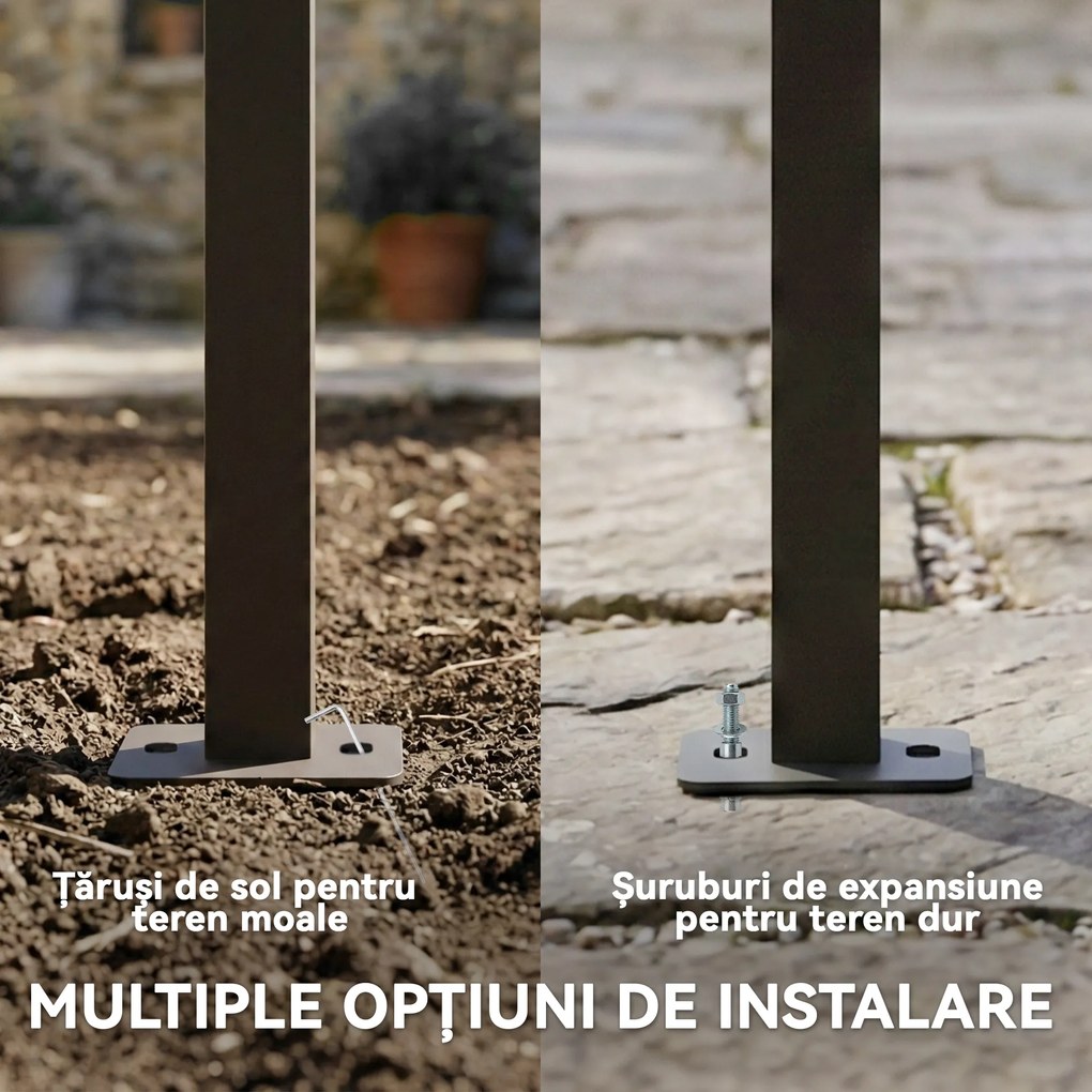 Outsunny Pergolă Adosată 3x3 m cu Acoperiș Retractabil, Orificii de Drenaj, Pergolă de Grădină din Poliester și Oțel, pentru Terasă, Exterior, UV30+, Alb Crem | Aosom Romania
