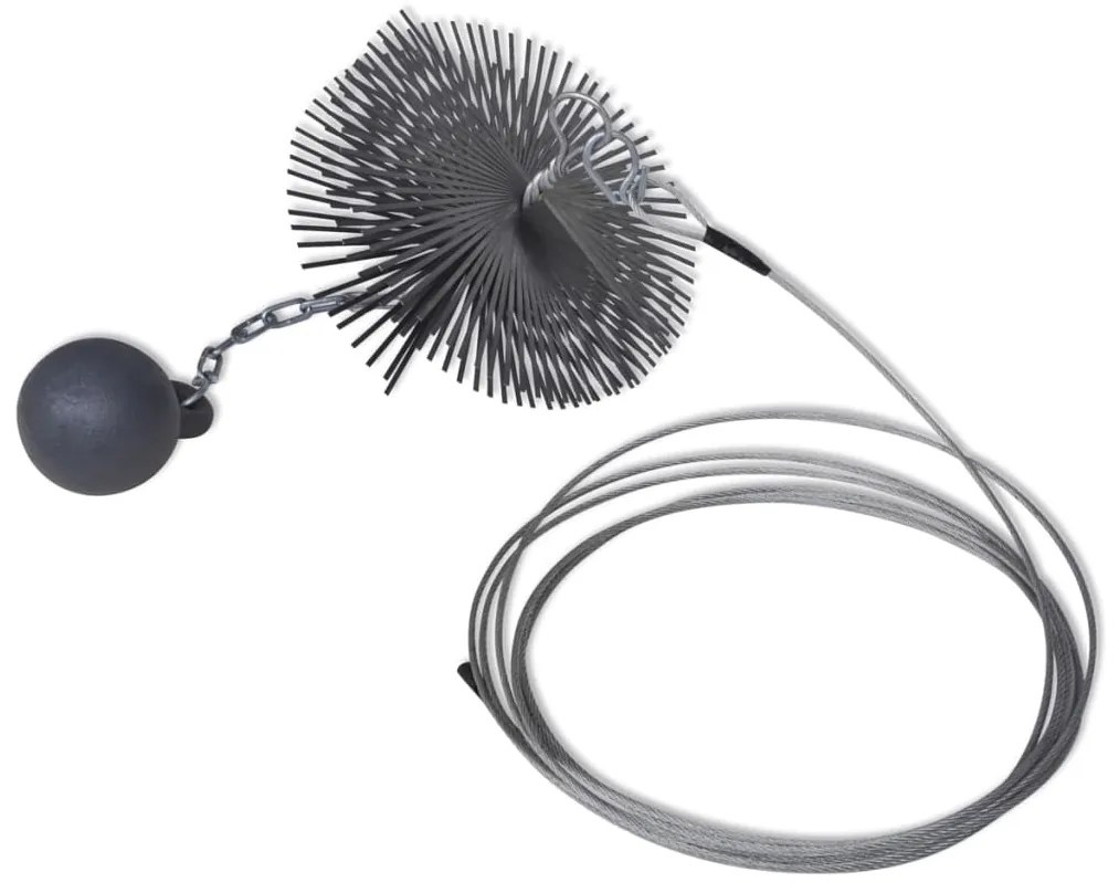 Perie Rotundă pentru Curățat Coșul de Fum Diametru 20 cm